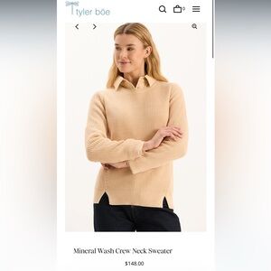 Tyler Boe Mineral Wash Crew Neck Sweater